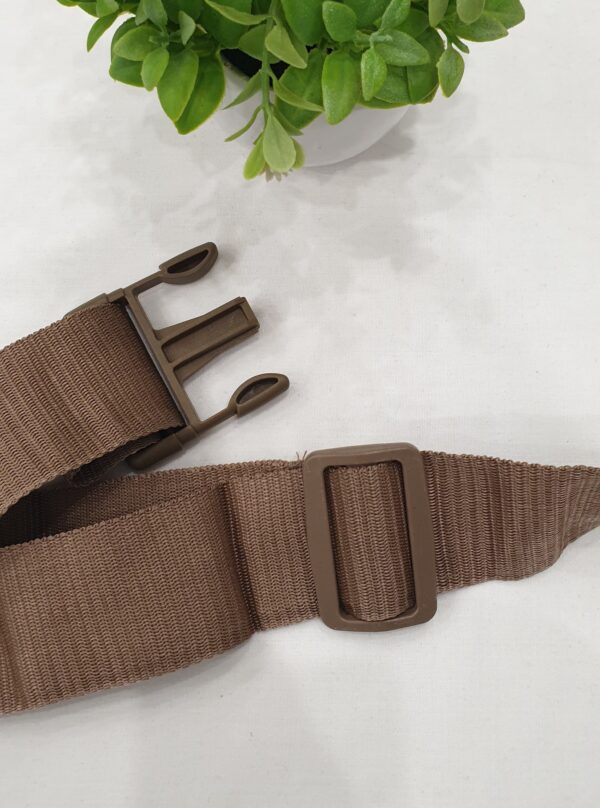 Ihram Belt – Nylon with Brown Trim & Grey Base (3 Pockets, Hidden Compartment) - Image 5
