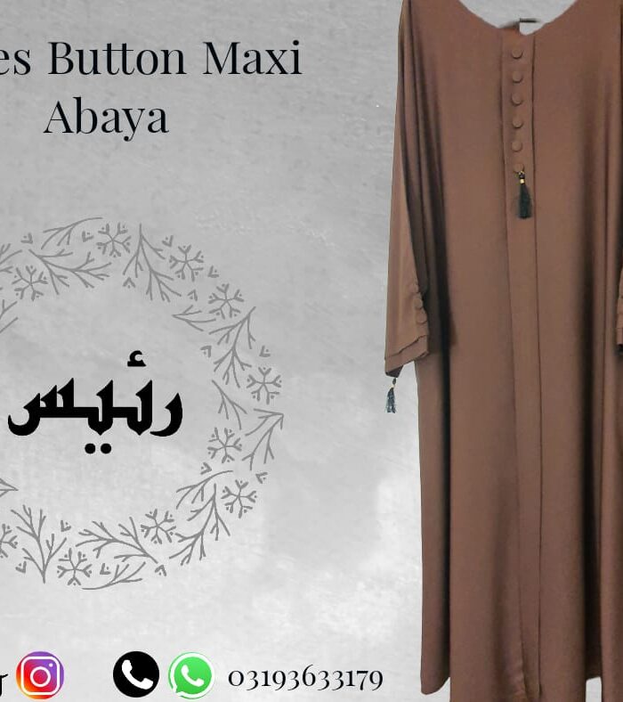 Raees Button Maxi Abaya - Image 7