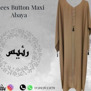 Raees Button Maxi Abaya