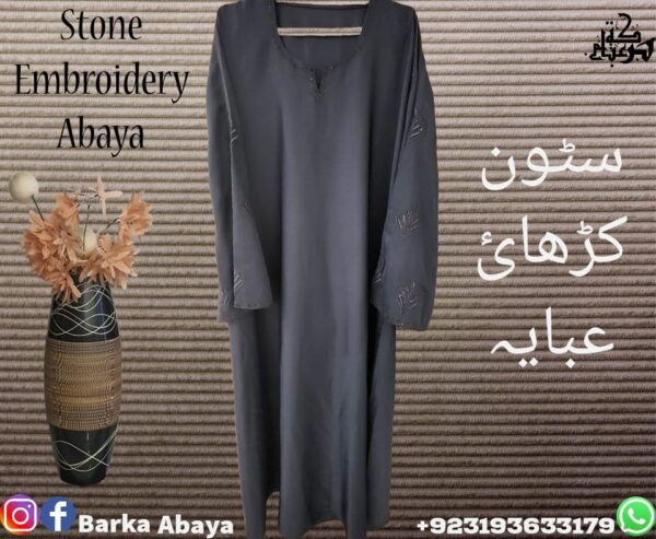 Stone Embroidery Abaya