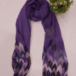 Jamni - Arrow Stroke Stole – Georgette | Lightweight & Artistic | 70' x 26'
