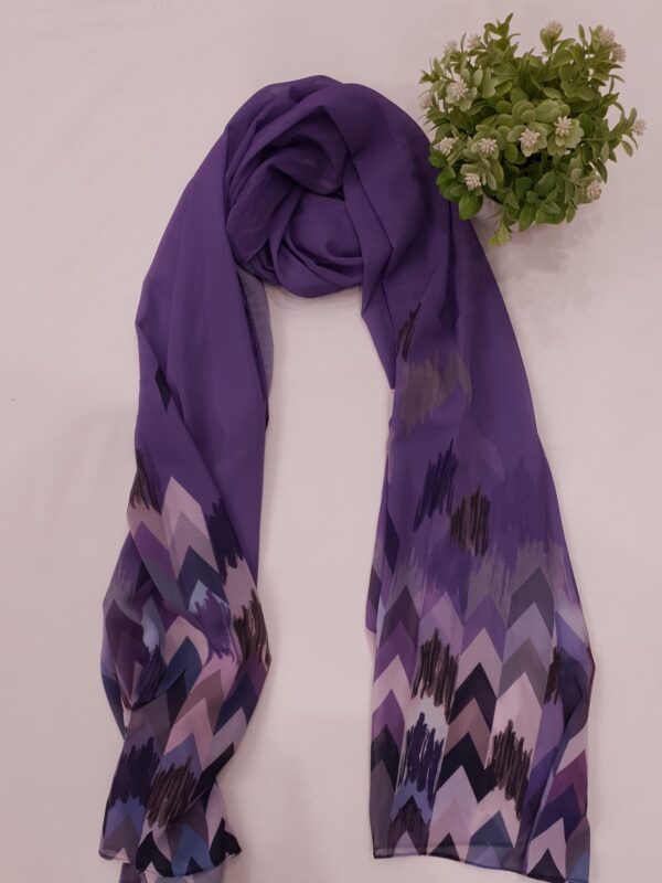 Jamni - Arrow Stroke Stole – Georgette | Lightweight & Artistic | 70' x 26'