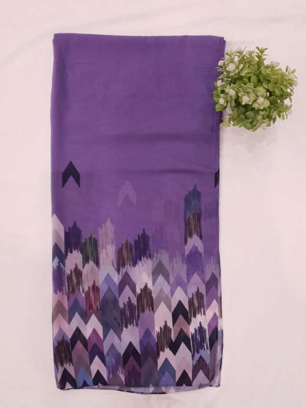 Jamni - Arrow Stroke Stole – Georgette | Lightweight & Artistic | 70' x 26' - Image 2