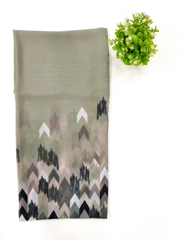 Multi-colour Georgette - Arrow Stroke Stole | Bold & Artistic | 70" x 30" - Image 9