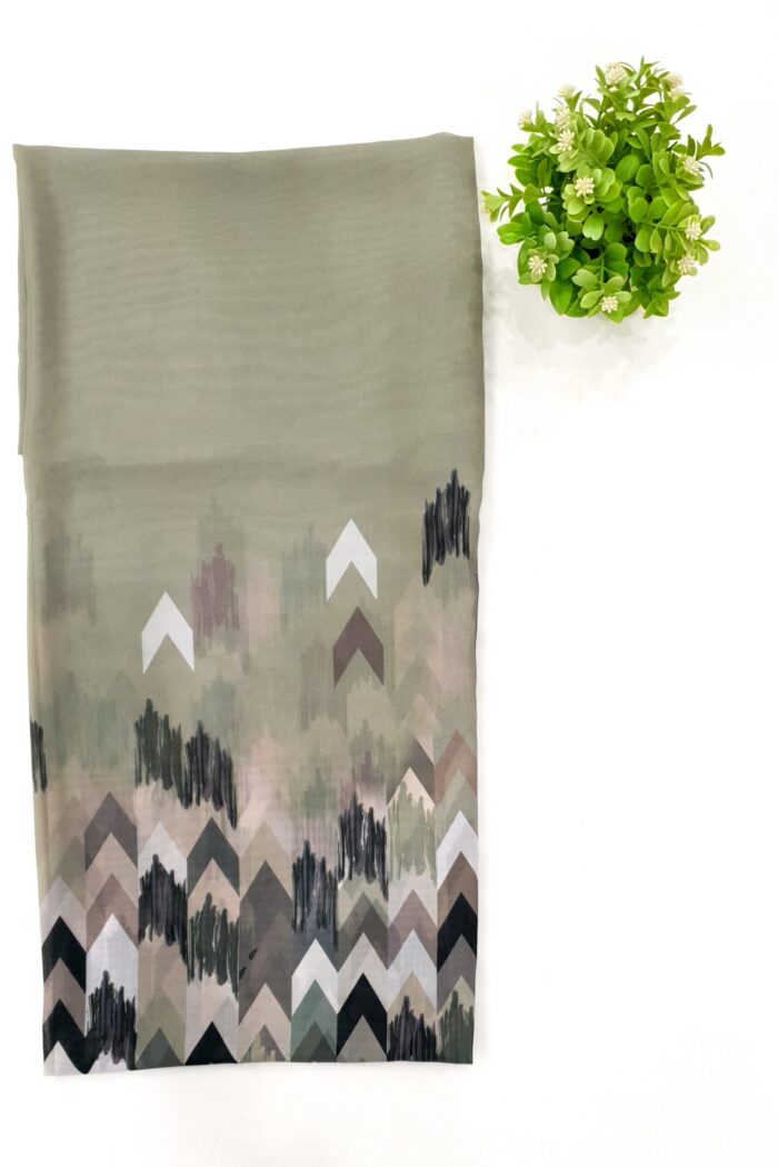 Multi-colour Georgette - Arrow Stroke Stole | Bold & Artistic | 70" x 30" - Image 9