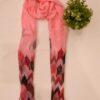 Shocking Pink - Arrow Stroke Stole – Georgette | 70" x 26" | Bold & Artistic