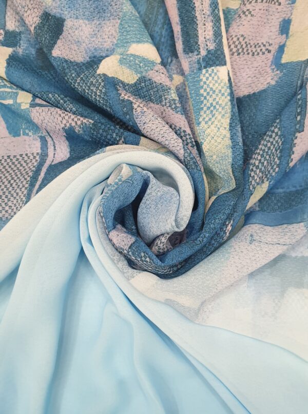 Multi Colour - Box Stroke Stole | Georgette | 70" x 26" | Elegant & Artistic - Image 4