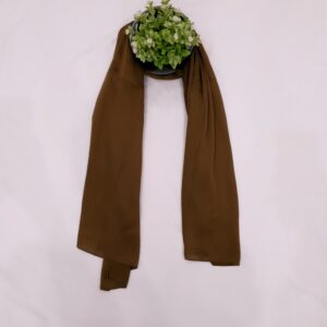 Brown - Chunnat Stole | Soft Wrinkled Fabric | 70" x 30" | Light Metallic Shine