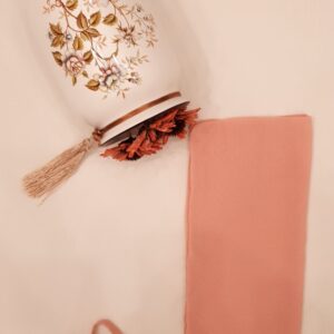Pink Self-Print Dori Niqab – Single Layer | Georgette Fabric
