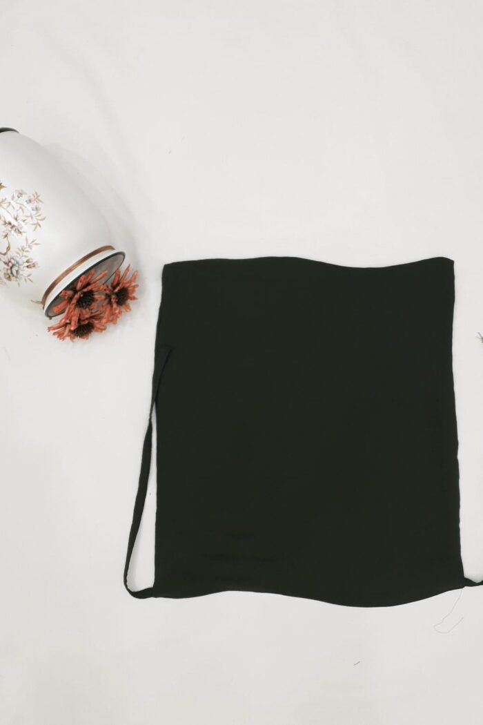 Alternative view of Army Green Dori Niqab – Single Layer | Georgette Fabric