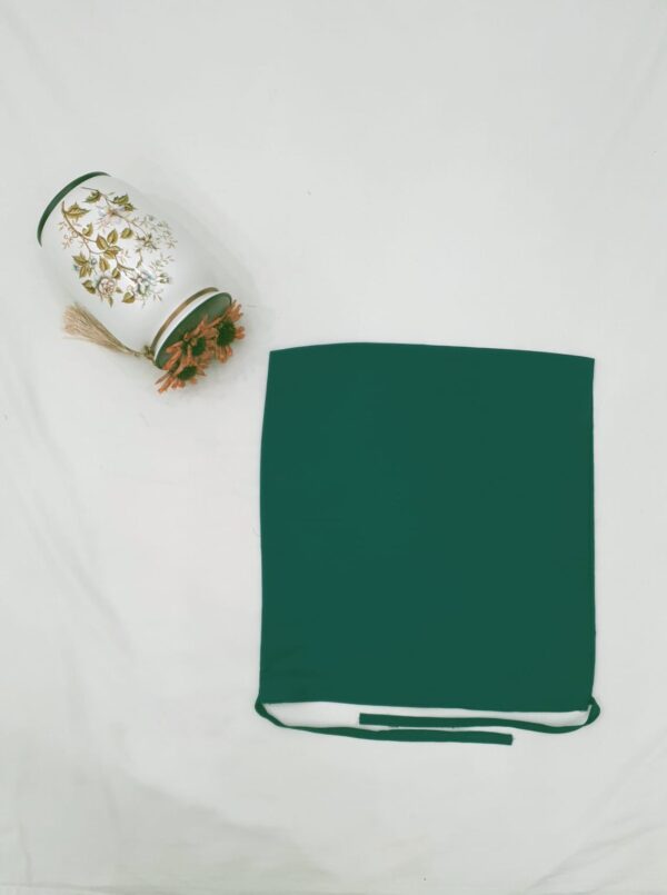 Bottle Green Dori Niqab – Single Layer | Georgette Fabric - Image 2