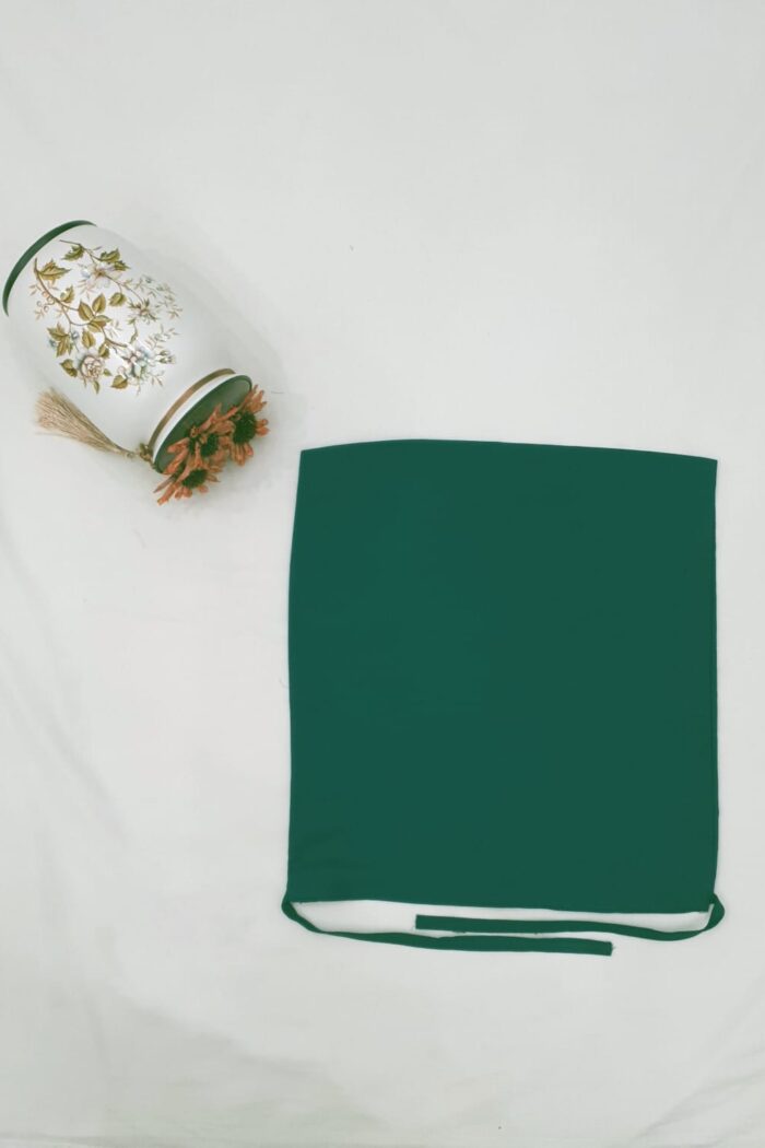 Alternative view of Bottle Green Dori Niqab – Single Layer | Georgette Fabric
