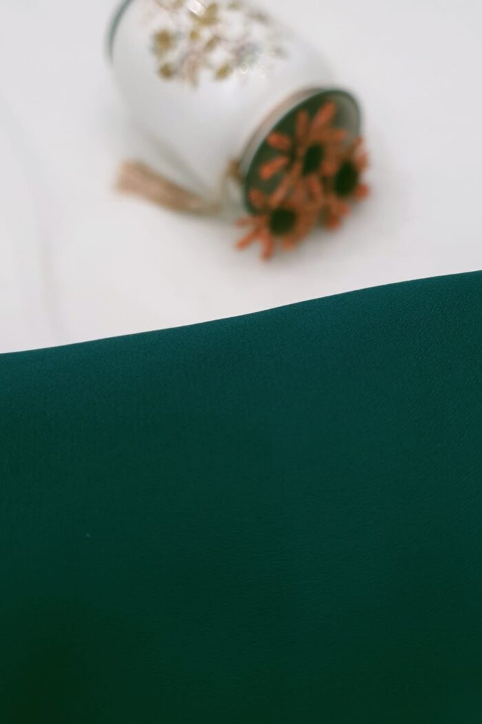 Bottle Green Dori Niqab – Single Layer | Georgette Fabric - Image 3