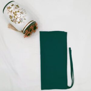 Bottle Green Dori Niqab – Single Layer | Georgette Fabric