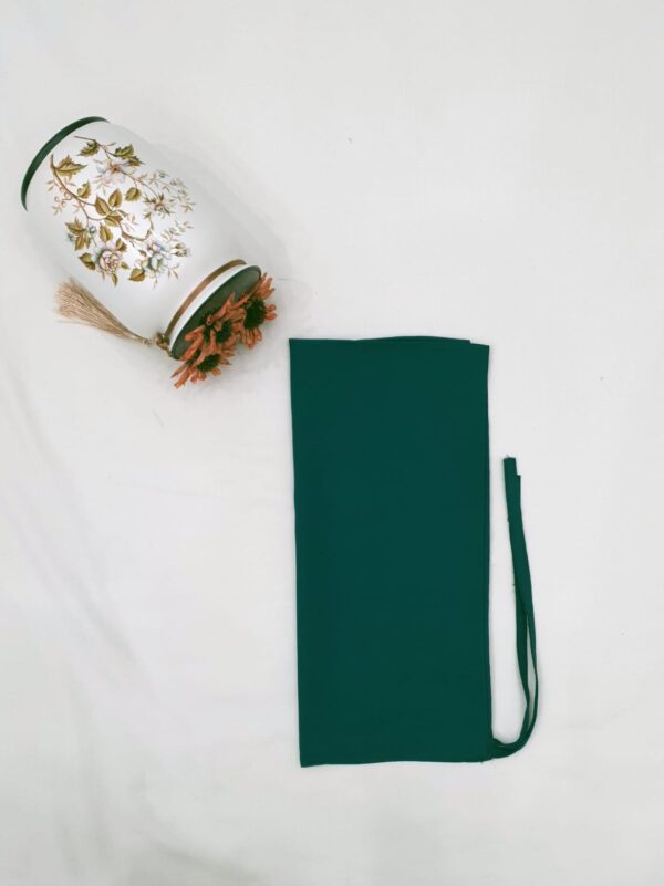 Bottle Green Dori Niqab – Single Layer | Georgette Fabric
