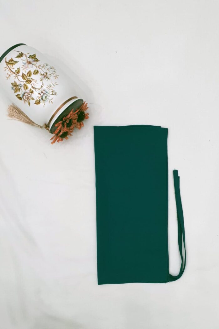 Bottle Green Dori Niqab – Single Layer | Georgette Fabric
