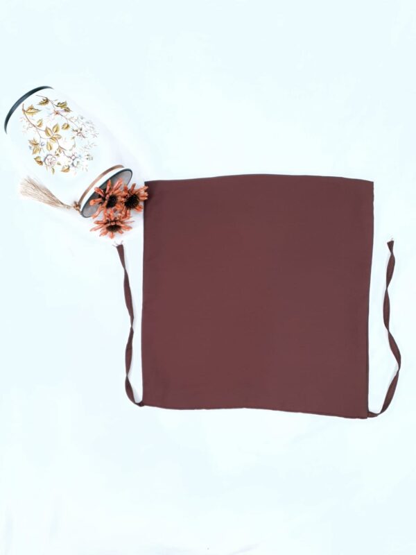 Brown Dori Niqab – Single Layer | Georgette Fabric - Image 2