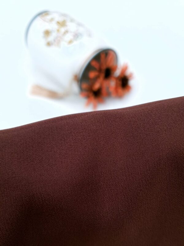 Brown Dori Niqab – Single Layer | Georgette Fabric - Image 3
