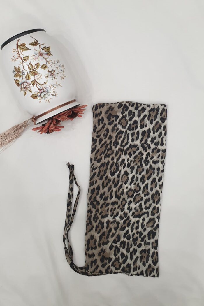 Cheetah Self-Print Dori Niqab – Single Layer | Georgette Fabric