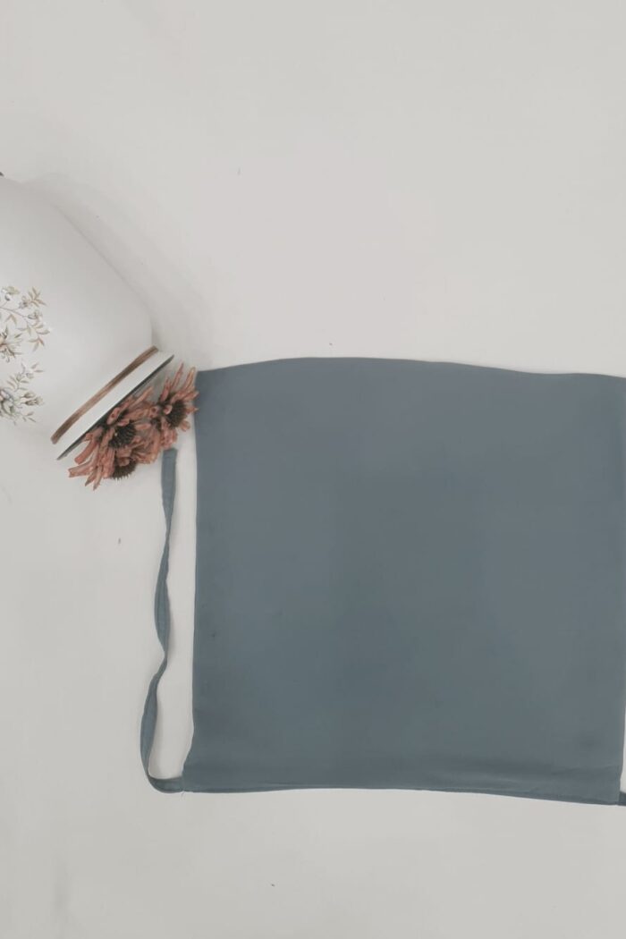 Alternative view of Dark Dirty Blue Dori Niqab – Single Layer | Georgette Fabric