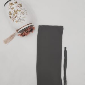 Dark Grey Dori Niqab – Single Layer | Georgette Fabric