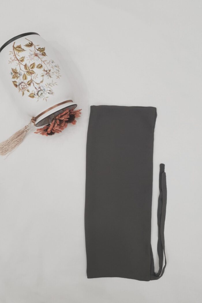 Dark Grey Dori Niqab – Single Layer | Georgette Fabric