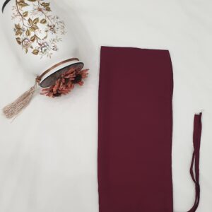 Dark Maroon Dori Niqab – Single Layer | Georgette Fabric