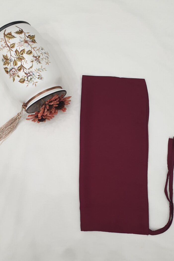 Dark Maroon Dori Niqab – Single Layer | Georgette Fabric