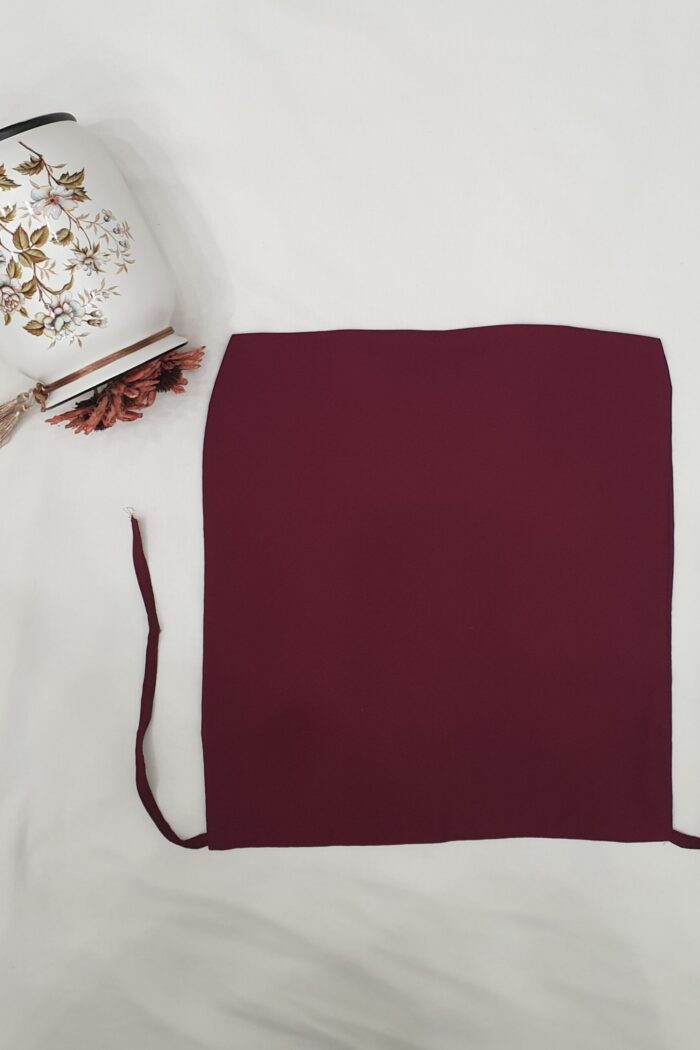 Alternative view of Dark Maroon Dori Niqab – Single Layer | Georgette Fabric