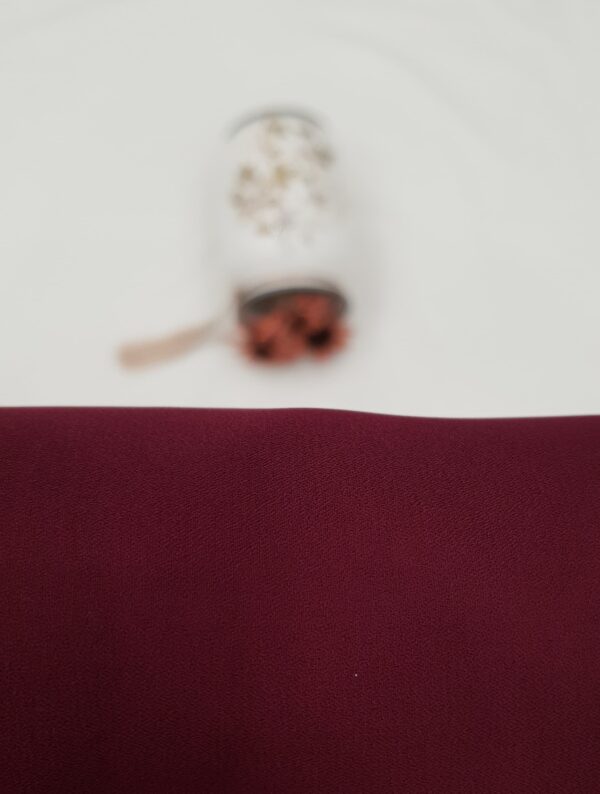 Dark Maroon Dori Niqab – Single Layer | Georgette Fabric - Image 3