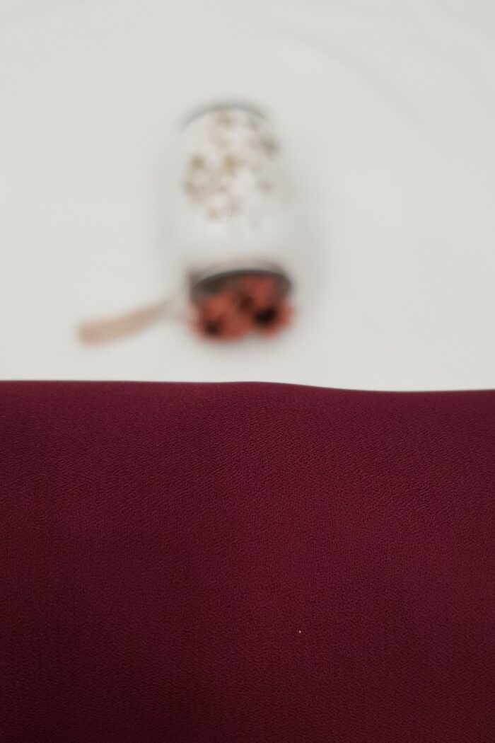 Dark Maroon Dori Niqab – Single Layer | Georgette Fabric - Image 3