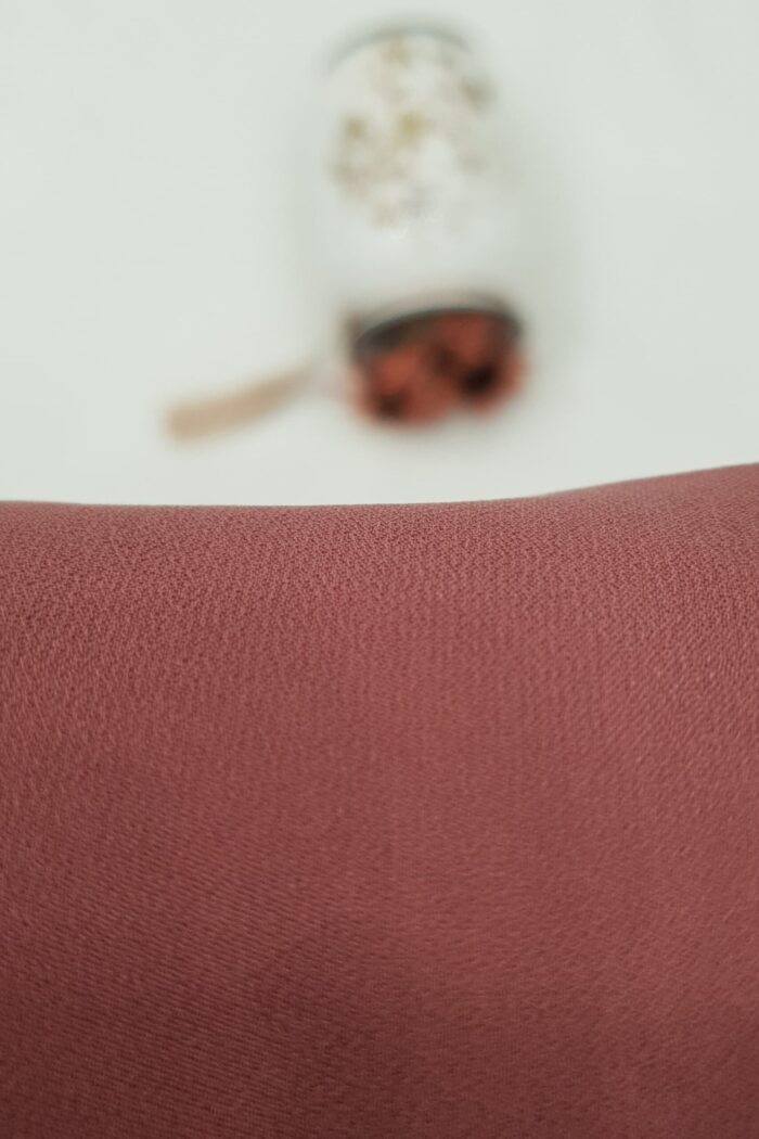 Dark Pink Dori Niqab – Single Layer | Georgette Fabric - Image 3