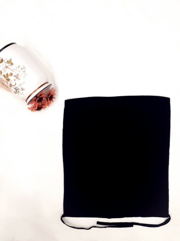 Jet Black Dori Niqab – Single Layer | Georgette Fabric - Image 2
