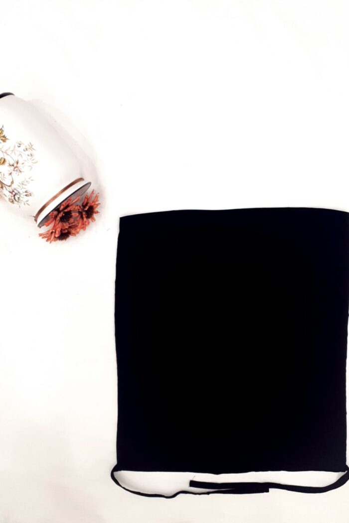 Alternative view of Jet Black Dori Niqab – Single Layer | Georgette Fabric