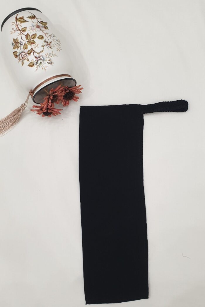 Jet Black Dori Niqab – Single Layer | Georgette Fabric - Image 4