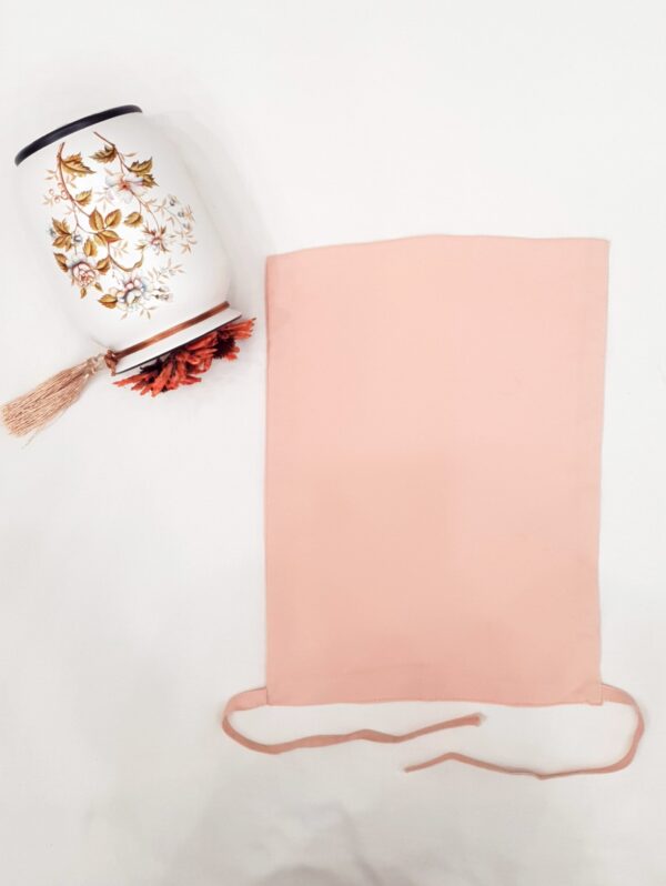 Light Pink Dori Niqab – Single Layer | Georgette Fabric - Image 2