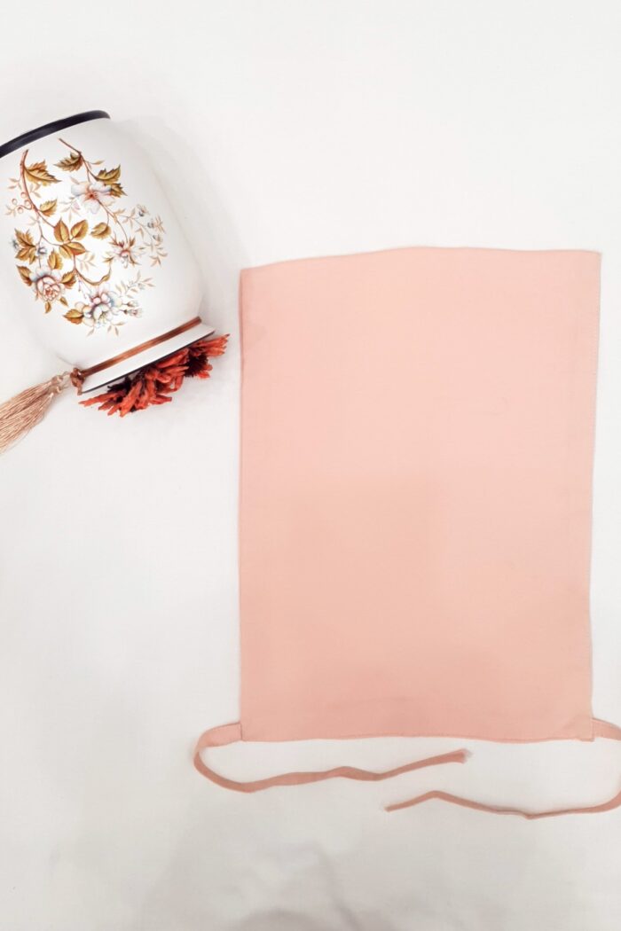 Alternative view of Light Pink Dori Niqab – Single Layer | Georgette Fabric