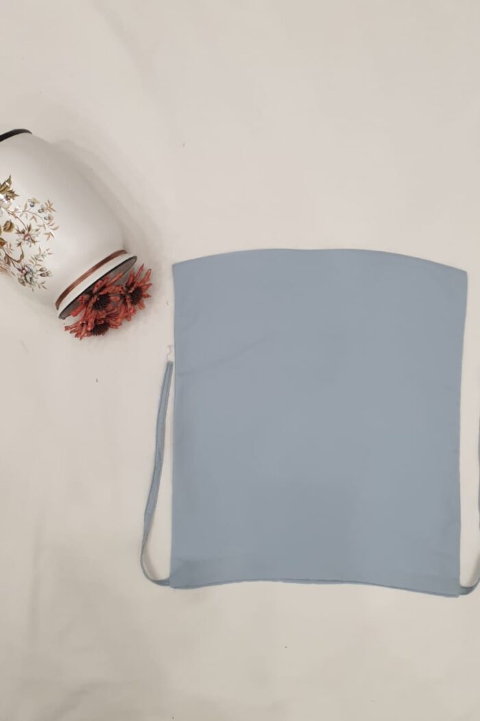 Alternative view of Light Blue Dori Niqab – Single Layer | Georgette Fabric