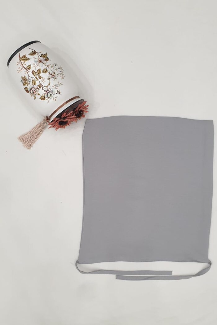 Alternative view of Macaw Grey Dori Niqab – Single Layer | Georgette + Zoom Fabric