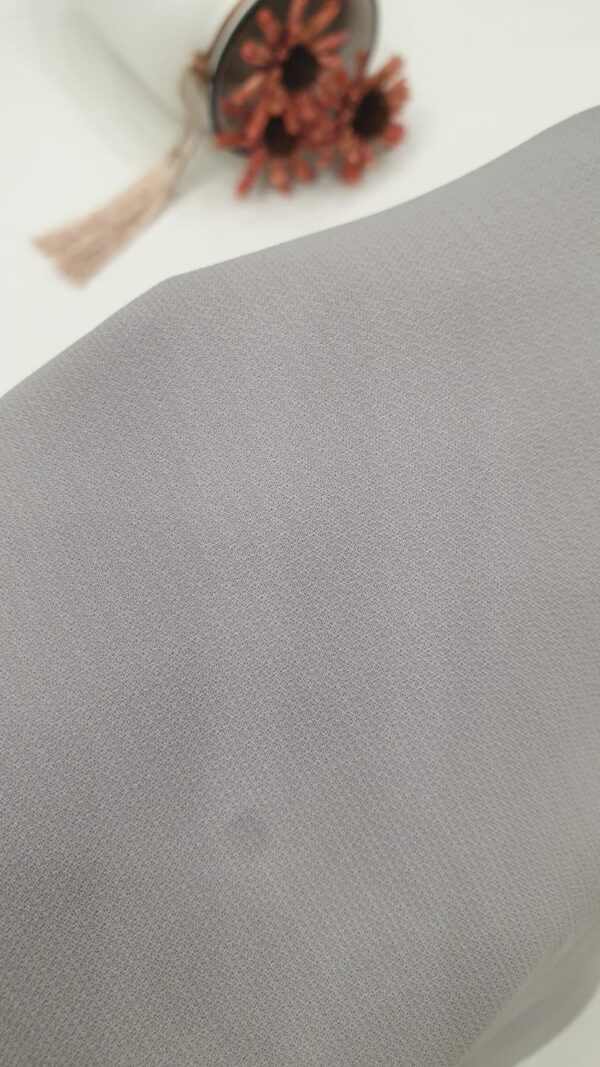 Macaw Grey Dori Niqab – Single Layer | Georgette + Zoom Fabric - Image 3