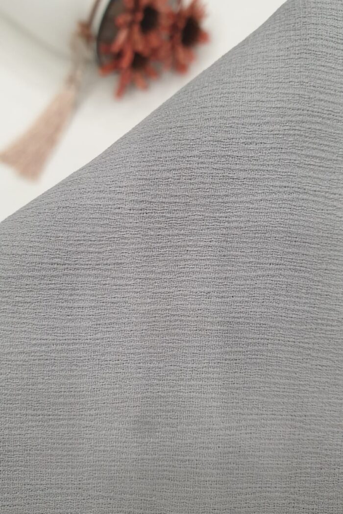 Macaw Grey Dori Niqab – Single Layer | Georgette + Zoom Fabric - Image 5