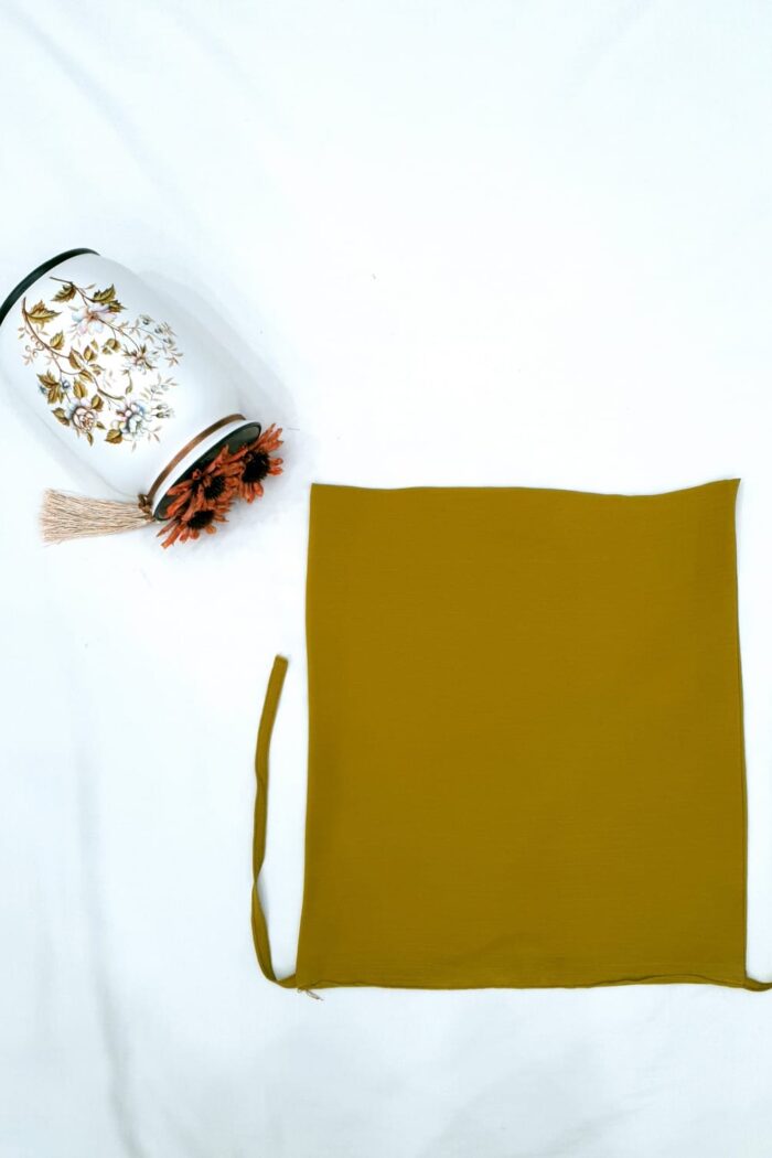 Alternative view of Mustard Dori Niqab – Single Layer | Zoom Fabric