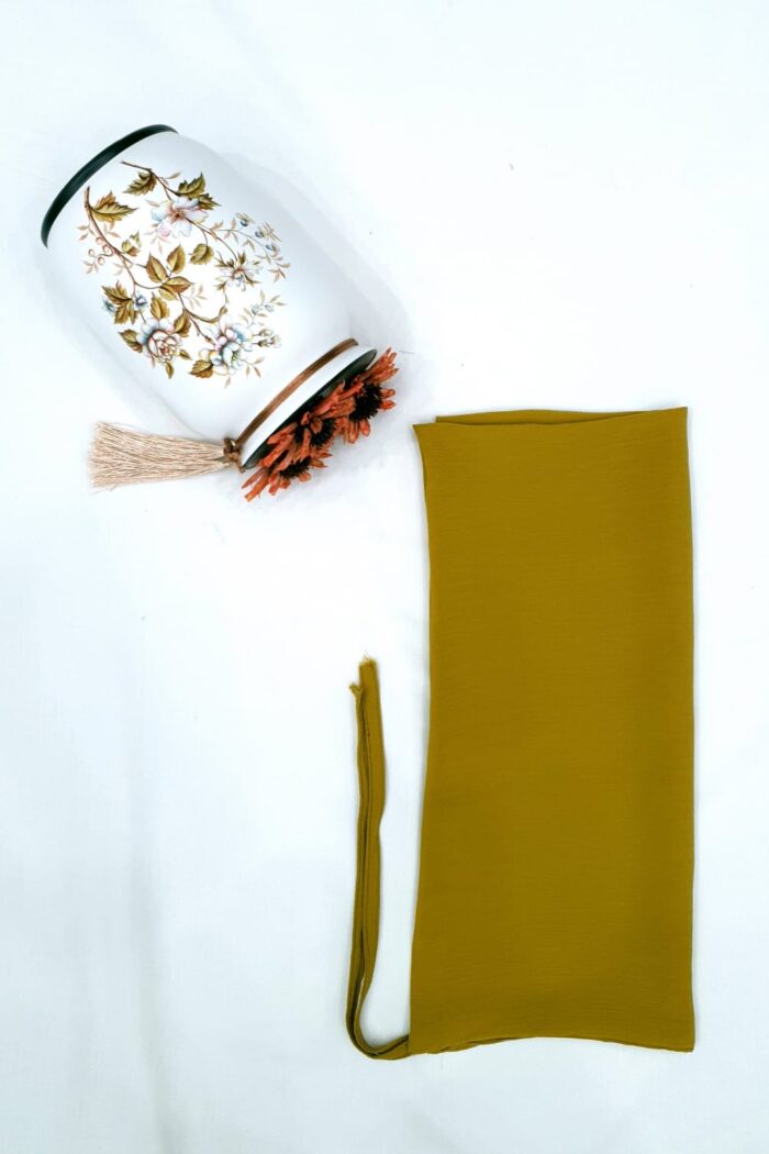 Mustard Dori Niqab – Single Layer | Zoom Fabric