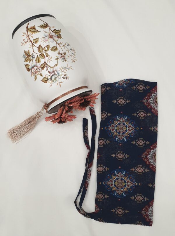 Blue Nebula Dori Niqab – Single Layer | Printed Georgette Fabric with Traditional Motifs