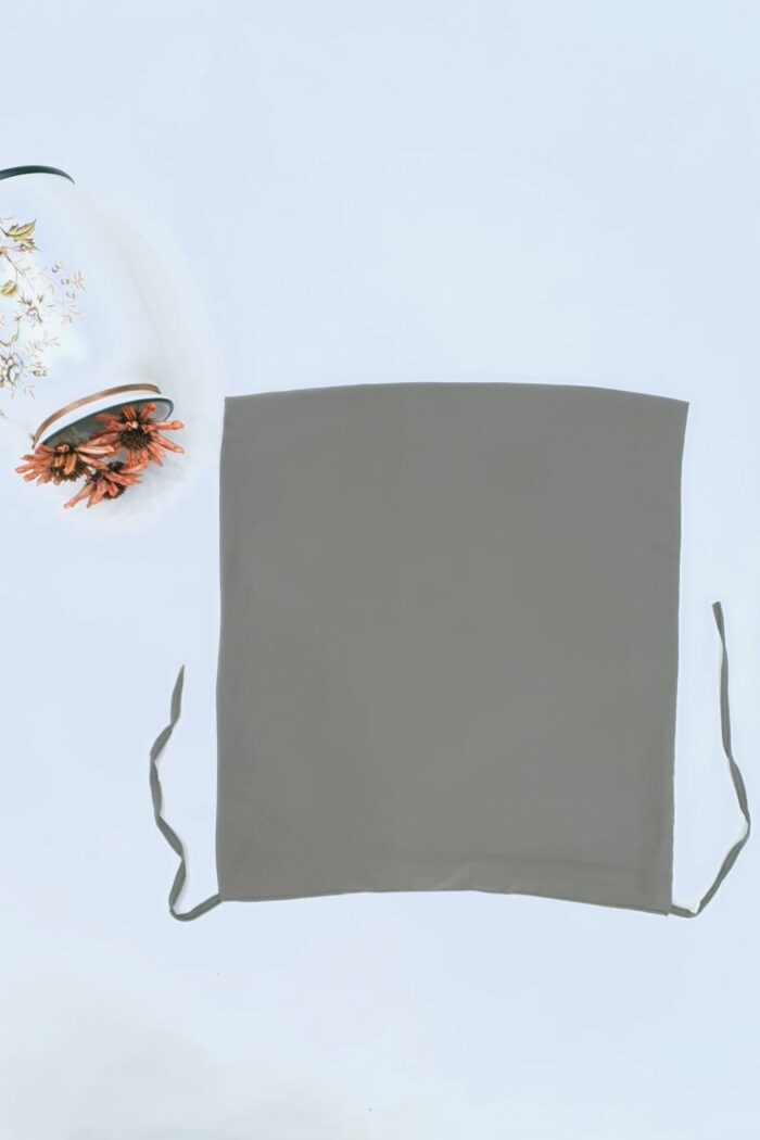 Alternative view of Olive Green Dori Niqab – Single Layer | Georgette Fabric