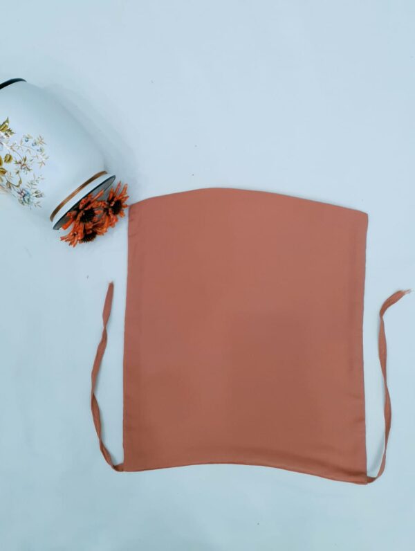 Peach Dori Niqab – Single Layer | Georgette Fabric - Image 2