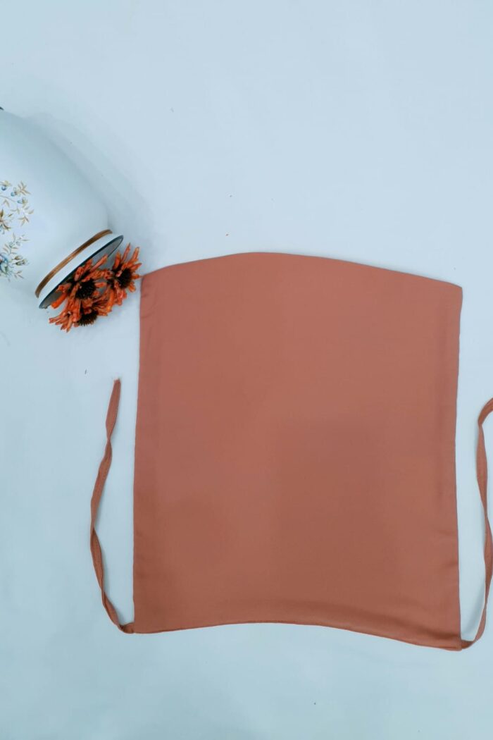 Alternative view of Peach Dori Niqab – Single Layer | Georgette Fabric