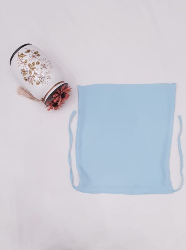Sky Blue Dori Niqab – Single Layer | Georgette Fabric - Image 2