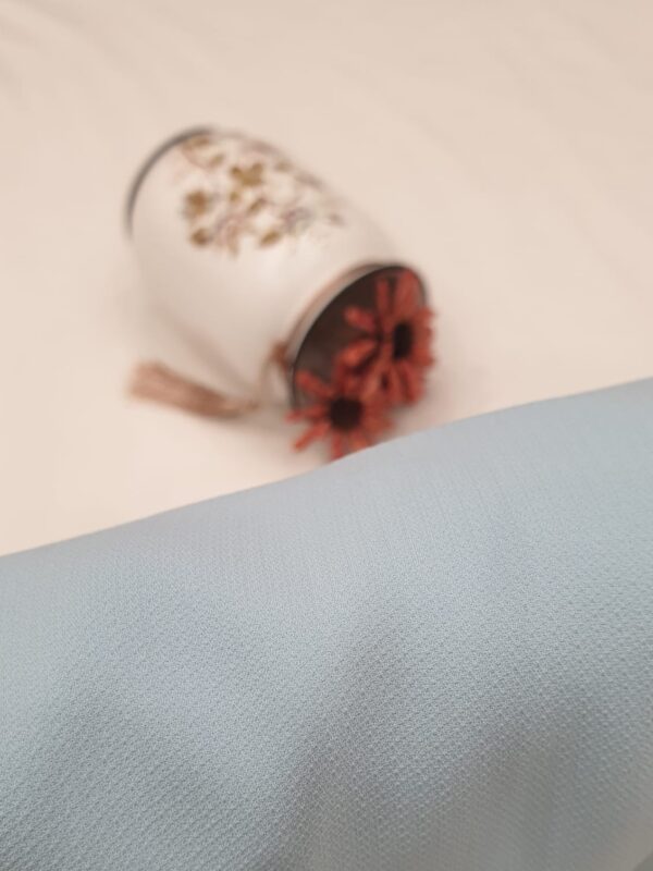 Sky Blue Dori Niqab – Single Layer | Georgette Fabric - Image 3