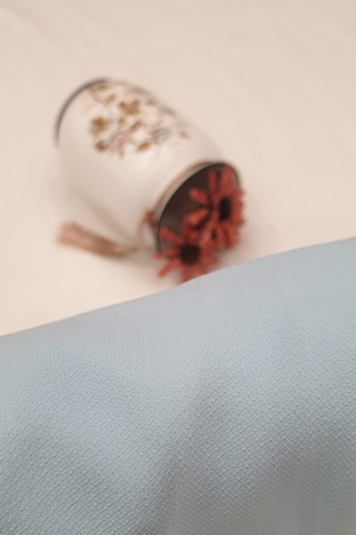 Sky Blue Dori Niqab – Single Layer | Georgette Fabric - Image 3